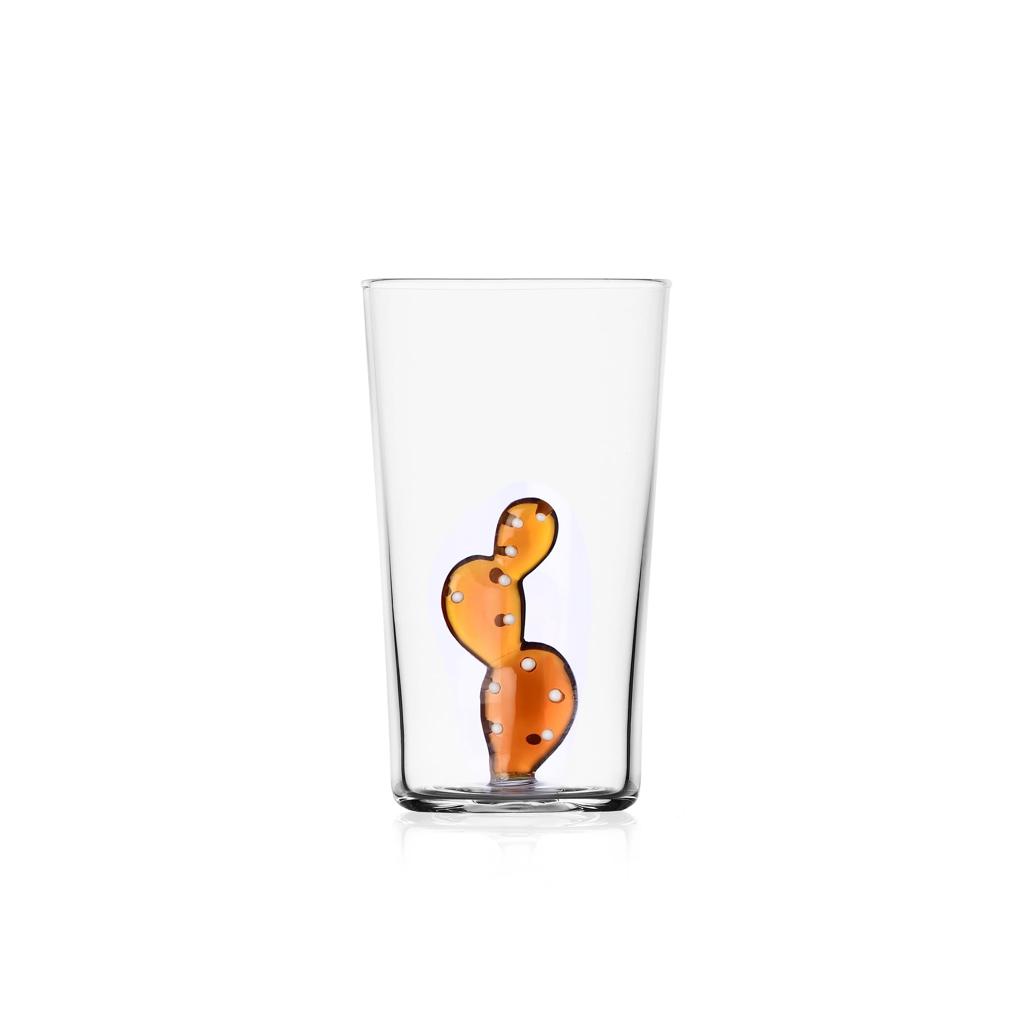 Ichendorf Milano Longdrink Glass Cactus Amber | Desert Plants Collection | 35 cl | Borosilicate Glass | Handmade