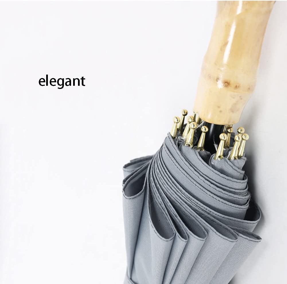 Regenschirme Sturmfest Schirm Golf-Regenschirm, Winddicht, Sonne, Reise, Bambusgriff, Regenschirm, Einfach Und Stilvoll, Große Regenschirme Für Männer Und Frauen Regenschirm ( Color : Black , Size : 9