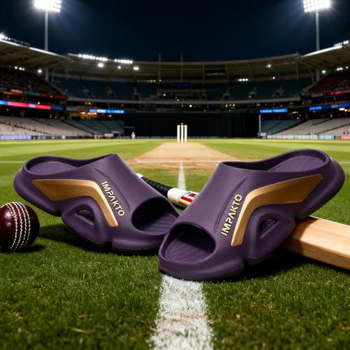 Image of Impakto Men EVA Flip Flops | Lightweight, Soft & Comfortable Slippers | Wide Toe Box, Airflow Ventilated Design, Anti-Skid & Water-Resistant, Indoor & Outdoor Chappal | Everyday Essentials