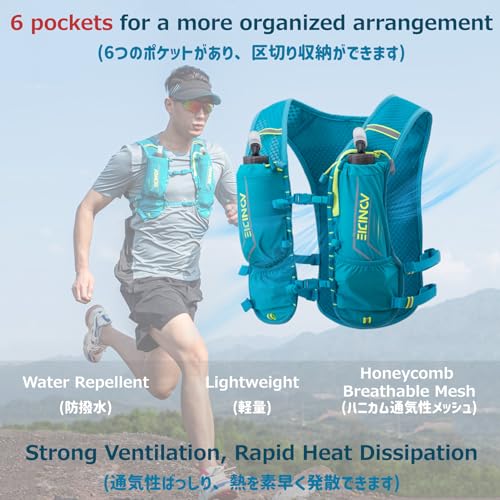 5 L Running Vest Backpack, Lightweight Hydration Vest Backpack for Women & Men Outdoor Sports, Marathon, Trail Race, Cycling, Hiking, Climbing (Black with 1.5L Water Bladder) - Image 4