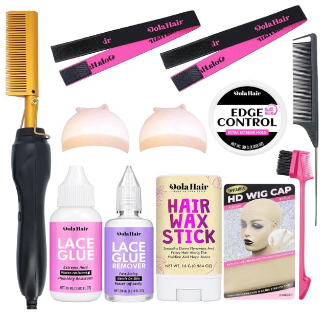 Dolahair Electric Hot Comb Wig Kit