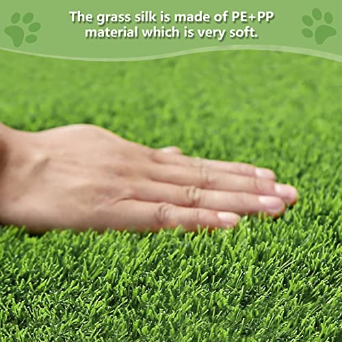 SSRIVER 80*100CM Hundeklo für Zuhause & Hundetoilette Balkon Welpen Training Hundetoilette Ersatzrasen mit Kunstrasen Outdoor Ideal für Wohnung & Balkon