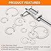 uxcell 100Pcs 13mm Internal Retaining Ring Circlip, 304 Stainless Steel Internal Circlip Snap Rings C-Clips GB893 for Grooved Shafts Studs, Silver Tone