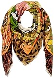 Sondergrößentyp: Standard Codello Lifestyle Accessories Damen CODELLO Peanuts Collection Snoopy AUF Safari Mode-Schal, Braun, 120 x 120 cm