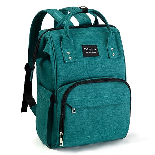 Image of KiddyCare Diaper Bag Backpack | Travel Backpack for Mom with Baby Diaper Bags and Changing Station Multipurpose Waterproof Tote Bag for Maternity Baby Bags Big, Stylish, Unisex | Green