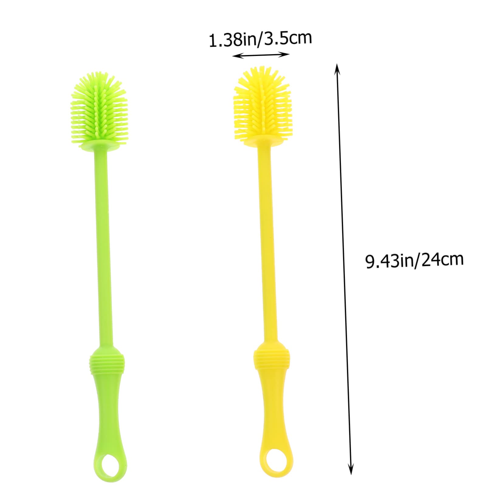 Abaodam 6piezas Cepillo De Limpieza para Biberones De Mango para Botellas De Agua Biberones y Utensilios De Cocina Color Verde y