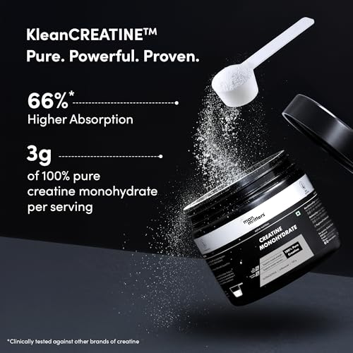 Image of Man Matters Pure Micronised Unflavoured Creatine Monohydrate - 125g (50 Servings) | Enhances Strength, Muscle Mass, and Athletic Performance | Rapid Absorption & Muscle Recovery | 100% Pure Creatine