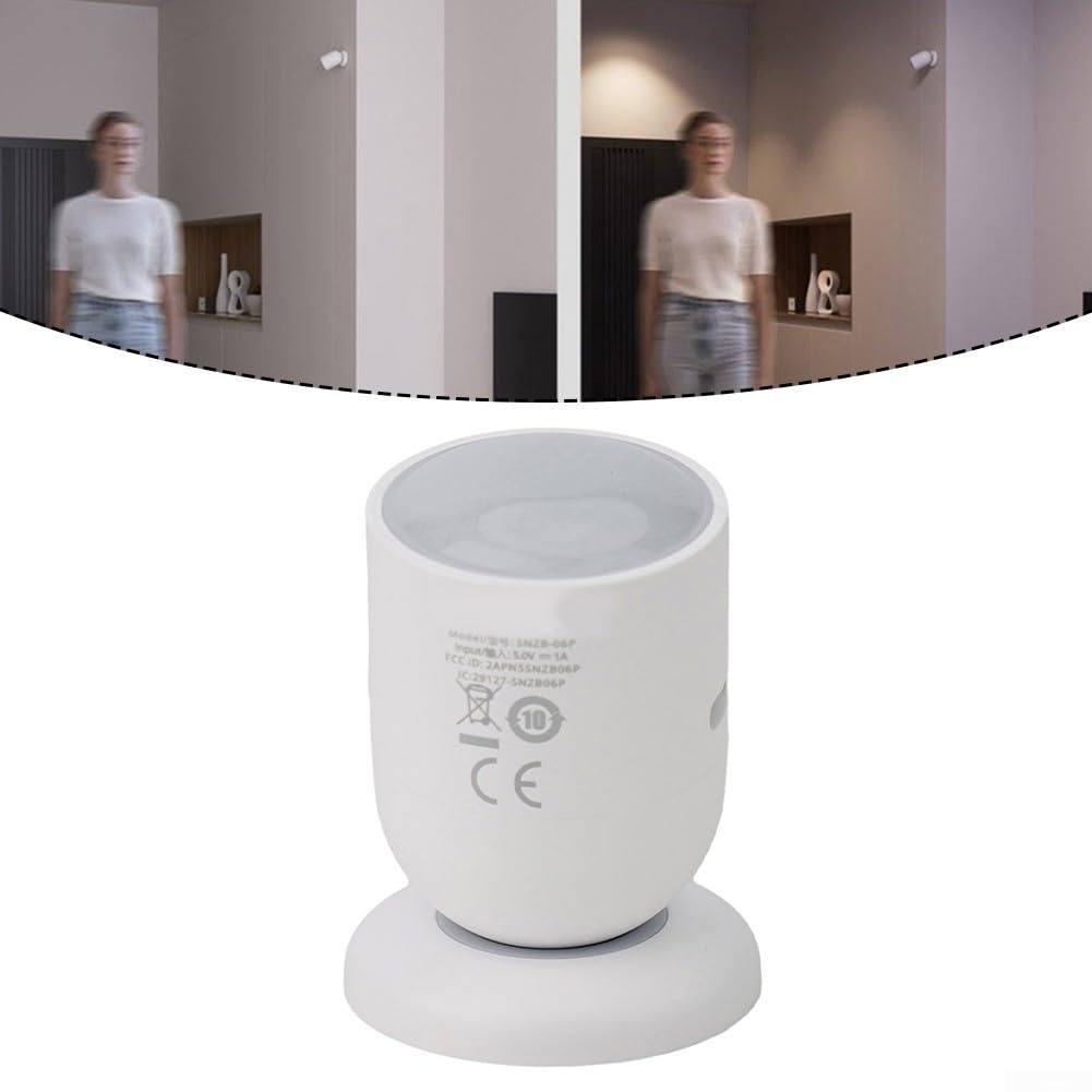 SNZB-06P für Zigbee Bewegungsmelder, kabelloser Bewegungsmelder, menschlicher Präsenzsensor für Heimassistent, 44,2 x 44,2 x 59 mm
