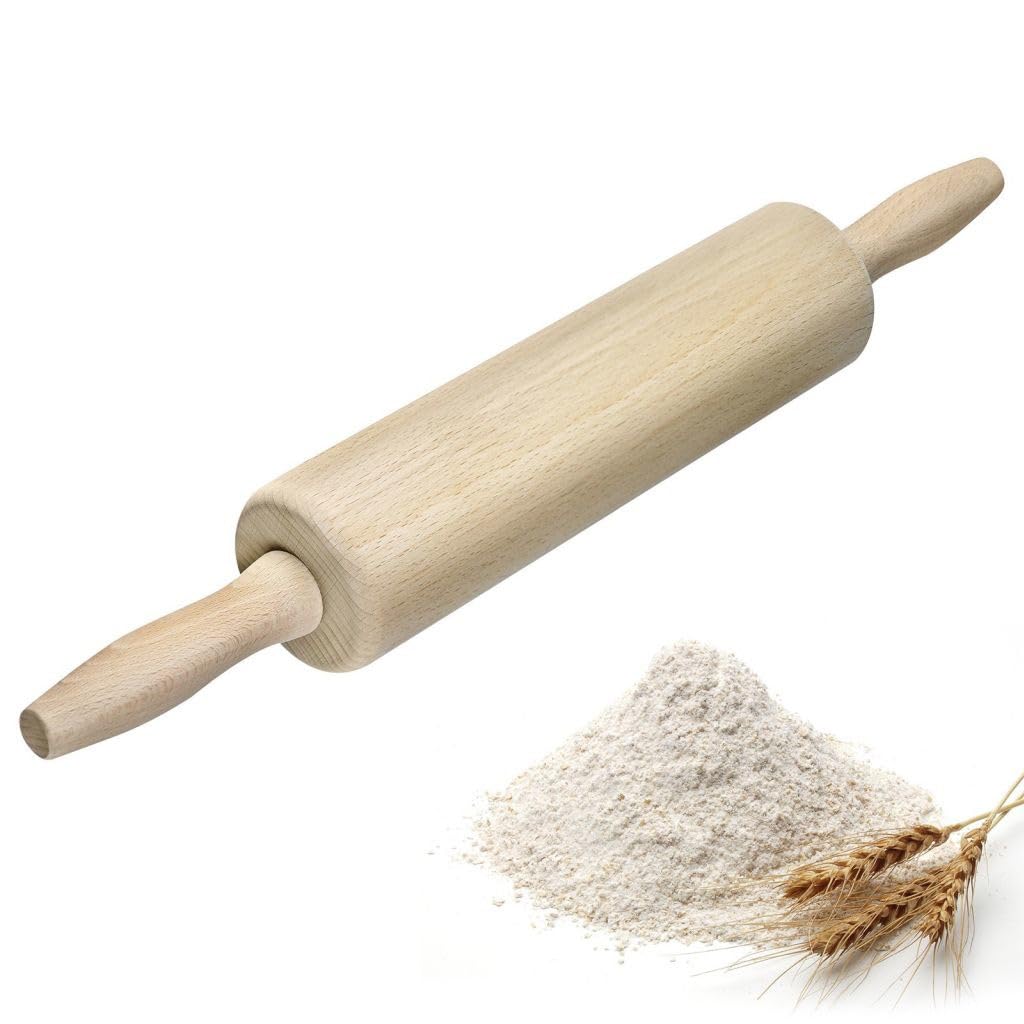 Westmark Rodillo de cocina para masa/panecillos/pasta, Madera de Haya, Longitud: 46 cm, Madera, Woody, Marrón claro, 30012270