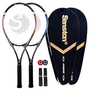 Senston Tennis Racket-27″ 2 spelers Tennis Racket Professionele Tennis Racquet, Goede Controle Grip, Gespannen met Cover, Tennis Overgrip, Trillingsdemper