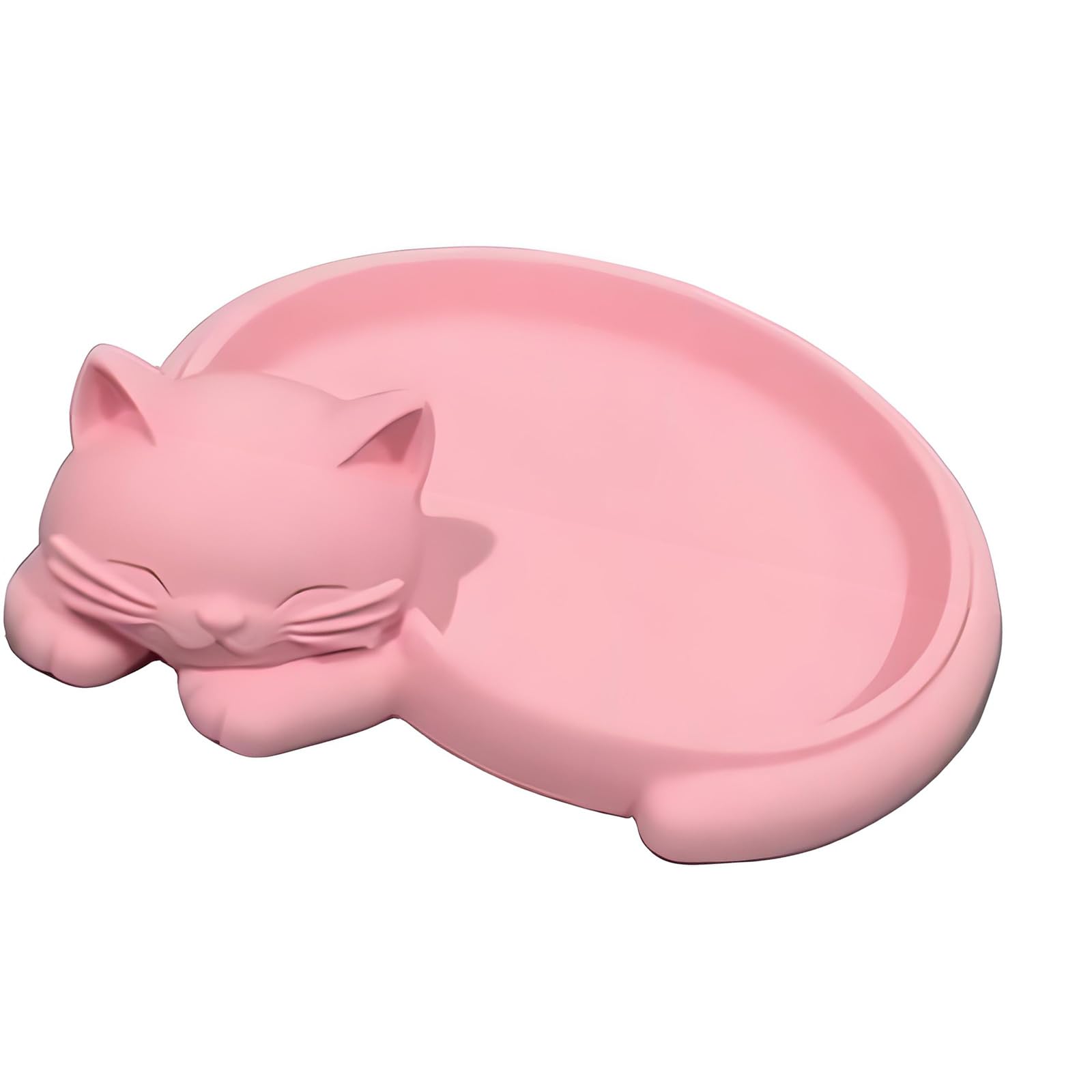 Resin Cats Desk Tray with Raised Edges Desktop Organizers Tray for Hold Rings Earrings and Other Tiny Objects Puss Desk Planner