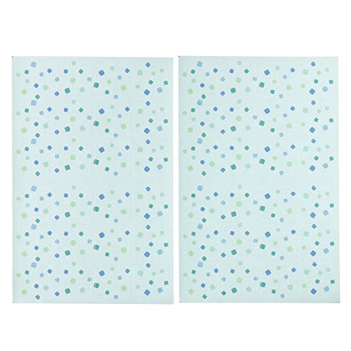 ゆにねーむ 洗濯 タグ に貼る シール ブロック 青 24ピース×2シート UN-254