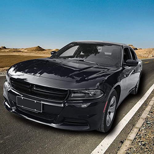Image of Voodonala for Charger ABS Carbon Fiber Front Grille Inserts for 2015-2020 Dodge Charger, 2pcs