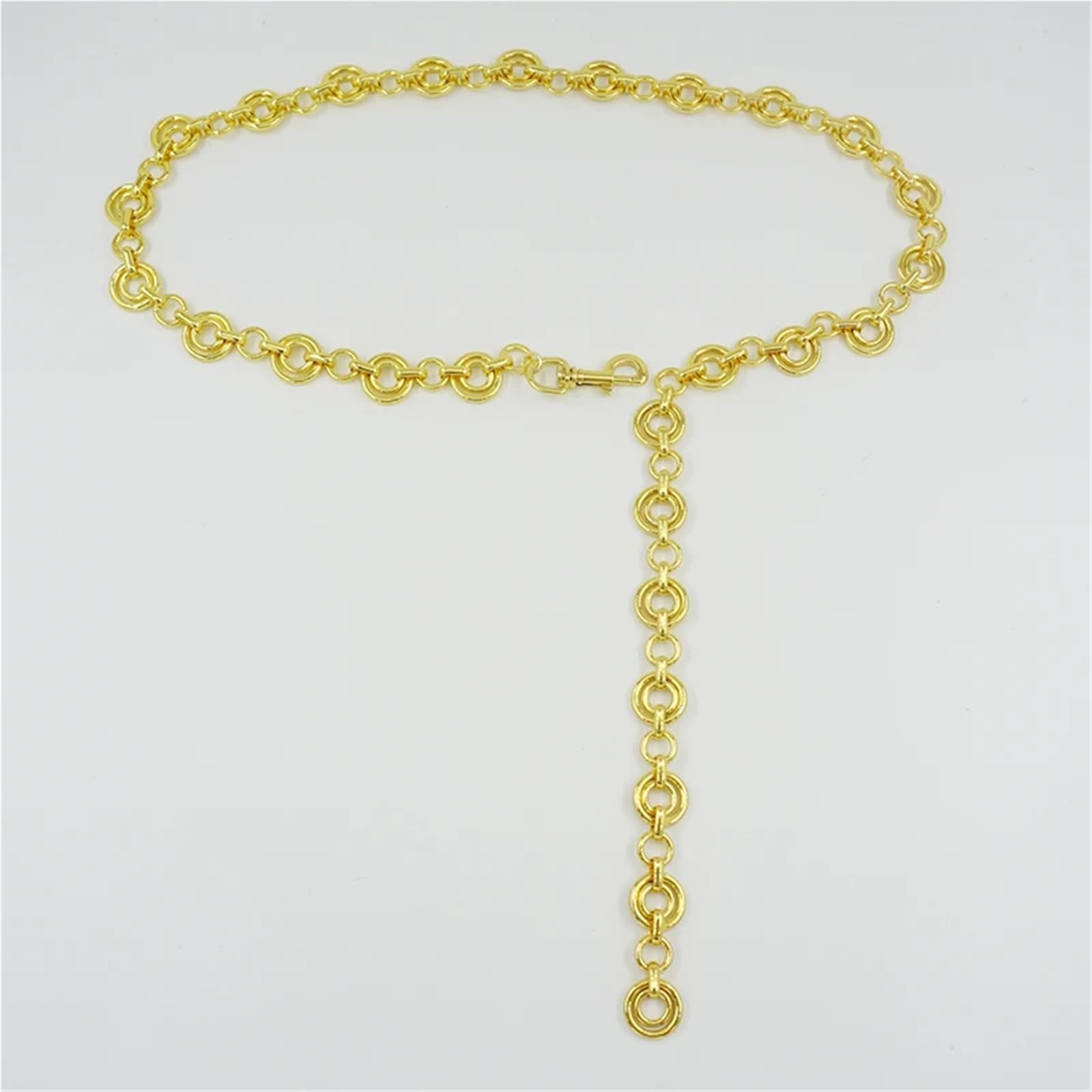 Cintura Catena Cintura decorativa con catena rotonda in ottone for donna, fibbia in metallo per Vestito