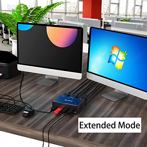 Mleeda KC-KVM202BMLEEDA Dual Monitor Kvm Switch Hdmi 2 Port 4K@60Hz,Mleeda Usb Hdmi Extended Display Switcher thumb #2