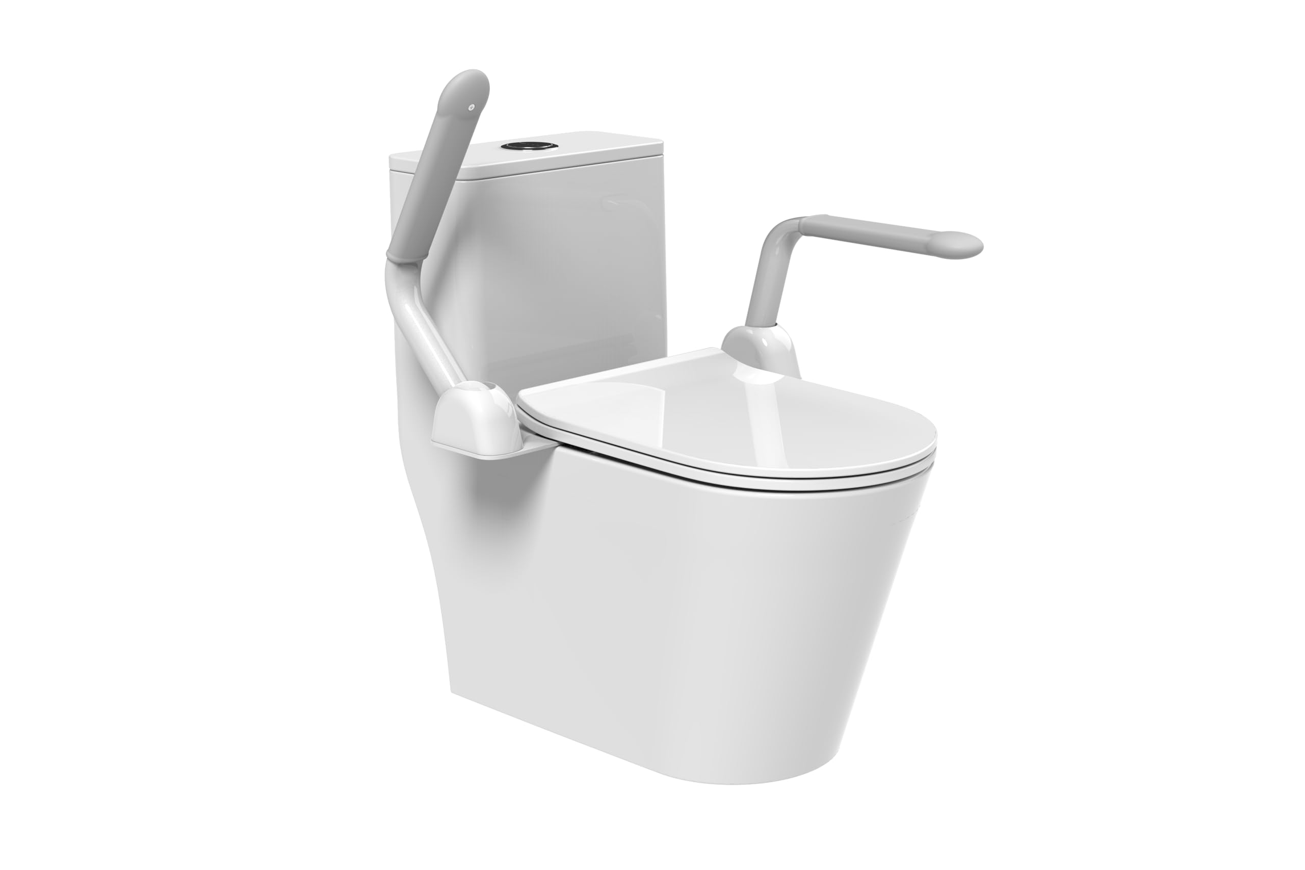 MEJE Toilet Safety Rails for Elderly, Handicap Toilet Rails with Foldable Handles, Toilet Assist Rails, Toilet Rails for Seniors, Heavy Duty Toilet Safety Frames Rails with Arms, Easy Installation