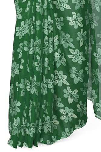 Image of MIRCHI FASHION Saree for Woman Chiffon Floral Printed | Lightweight Daily Wear Comfortable Women's Sari with Unstitched Blouse Piece (Available in 15 Designs)