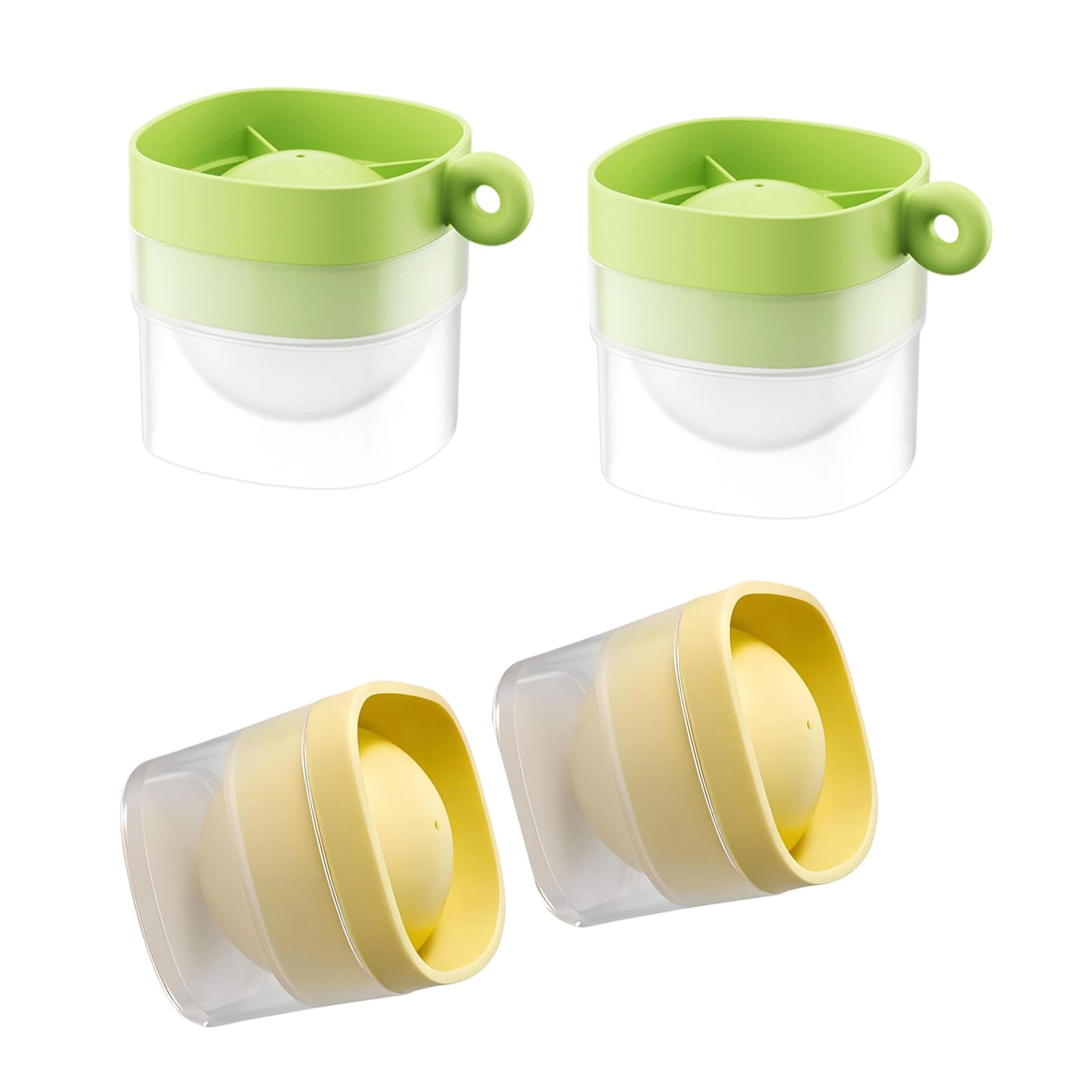Mekalero Slow Melting Chilled Form Maker 4PCS Set Large 6cm Round Forms for Mixed Beverages and Iced Coffee Monochromatic Utensils