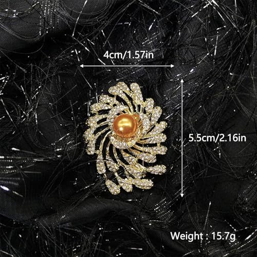 Image of HETICA Women Animal Floral Brooch Pin Accessory Perfect as a Gift for Anniversary Celebrations, Parties, Or Everyday Wear