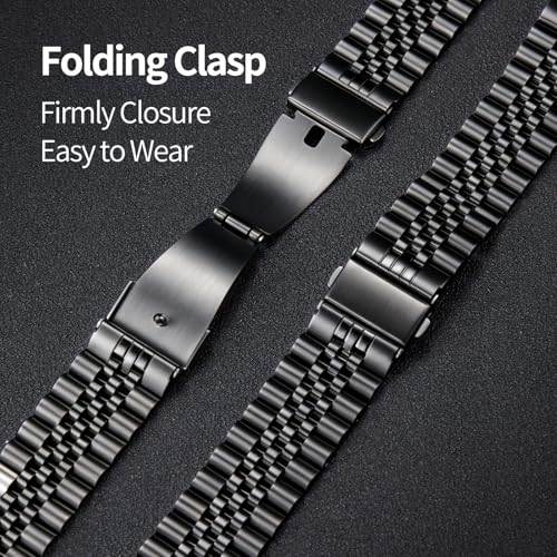 Image of BINLUN Stainless Steel Watch Band Replacement Metal Watch Straps for Men and Women 20mm /22mm /24mm