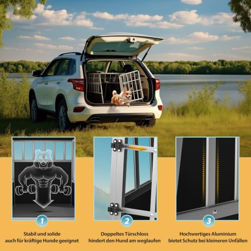 CADOCA® Hundetransportbox XXL Aluminium