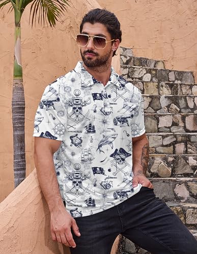 Golf Polo Shirts for Men Moisture Wicking Quick Dry Mens Golf Shirts 4-Way Stretch Funny Polo Short Sleeve3