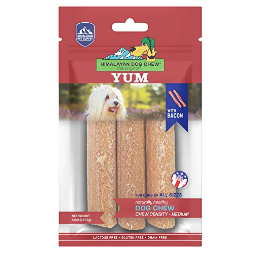 Himalayan Pet Supply yakyYum Himalaya Cheese Treats | Lactose Free | Gluten Free | Grain Free | Made in USA | for All Breeds | Bacon (857164007501)