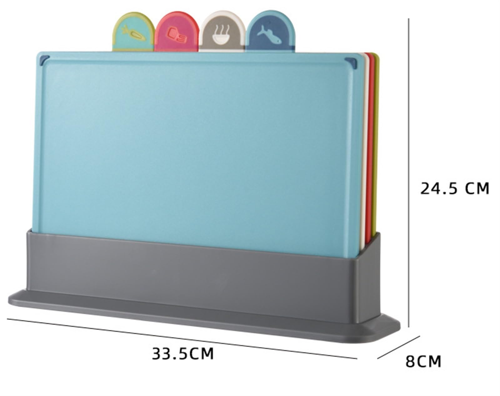 Schneidebrett Küchenbrett 4-teiliges Kunststoff-Schneidebrett, BPA-frei, Spülmaschinenfest, Schneidebretter Für Die Küche Schneidebretter Cutting Board (Color : B)