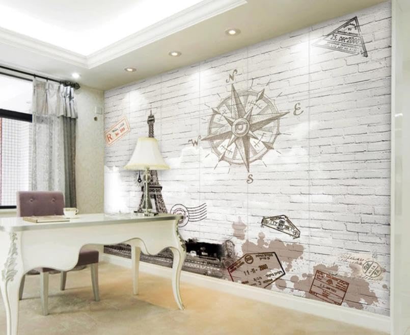 Agrandir Salon avec Papier Peint Intissé 3D Tour Eiffel Effet Murale
