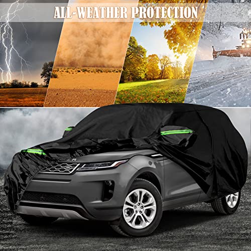 Image of Waterproof Car Cover Replace for 2011-2025 Range Rover Evoque, 6 Layers All Weather Car Covers with Zipper Door & Windproof Bands for Snow Rain Dust Hail Protection (Evoque)