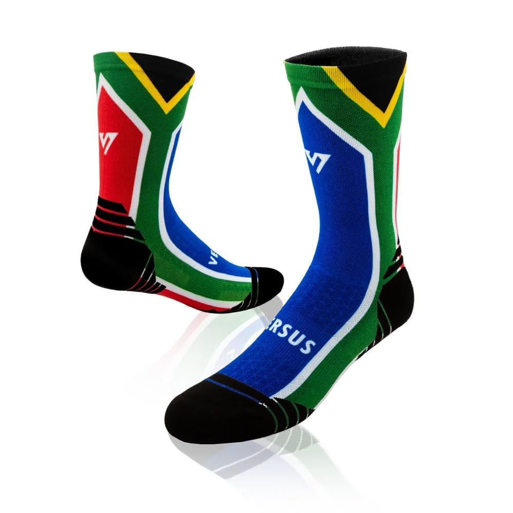 Versus Socks Unisex South Africa Flag Versus Active Crew Socks 8-12