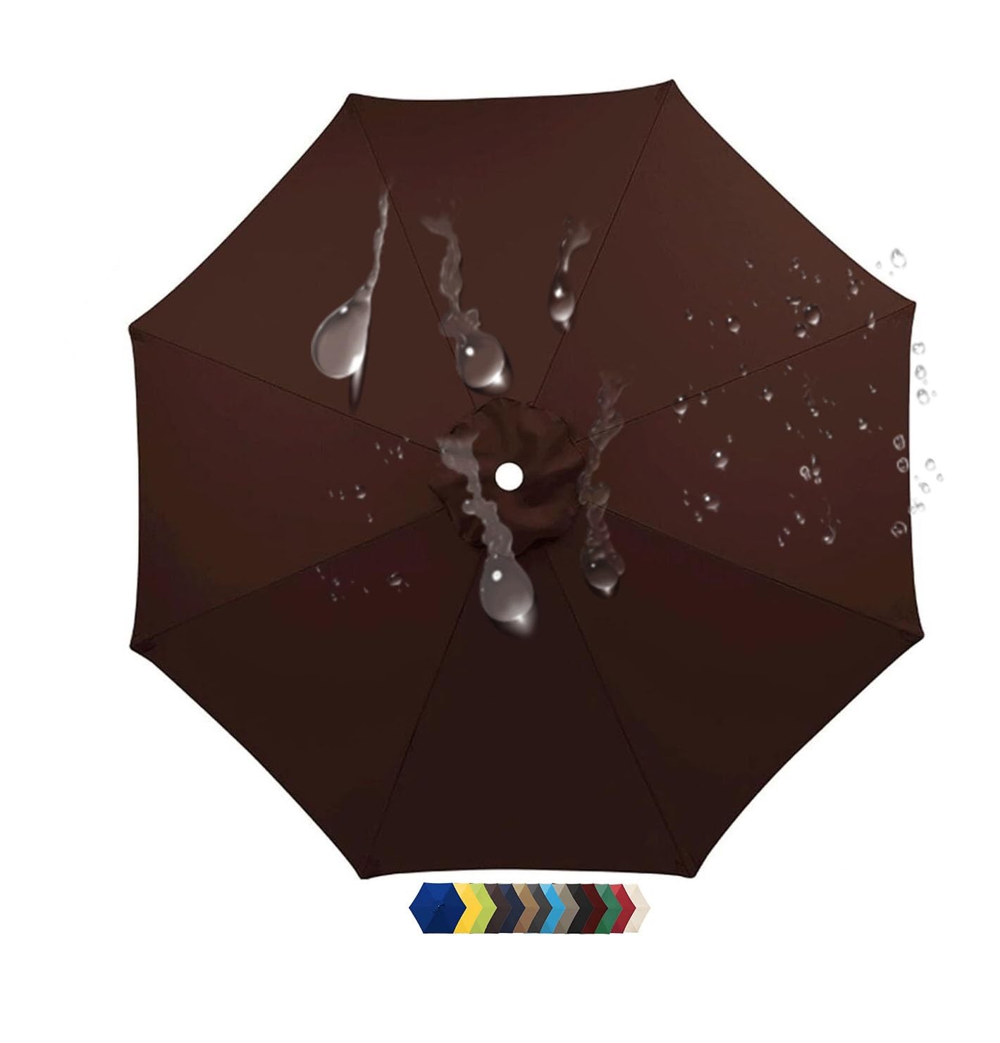 ILiemao Umbrella Replacement Cloth 6 Arms/8 Arms Replacement Parasol Canopy Cover 2m 2.30m 2.5m 2.7m 3.0m Outdoor Patio Garden Umbrella Canopy Market Patio Canopy Cover(M18,270 cm 8.8ft 8 Ribs)