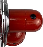 Vista 8 de Good Housekeeping 92521 All-Metal 5" Retro Oscillating USB-Powered Personal Fan, Crimson Red