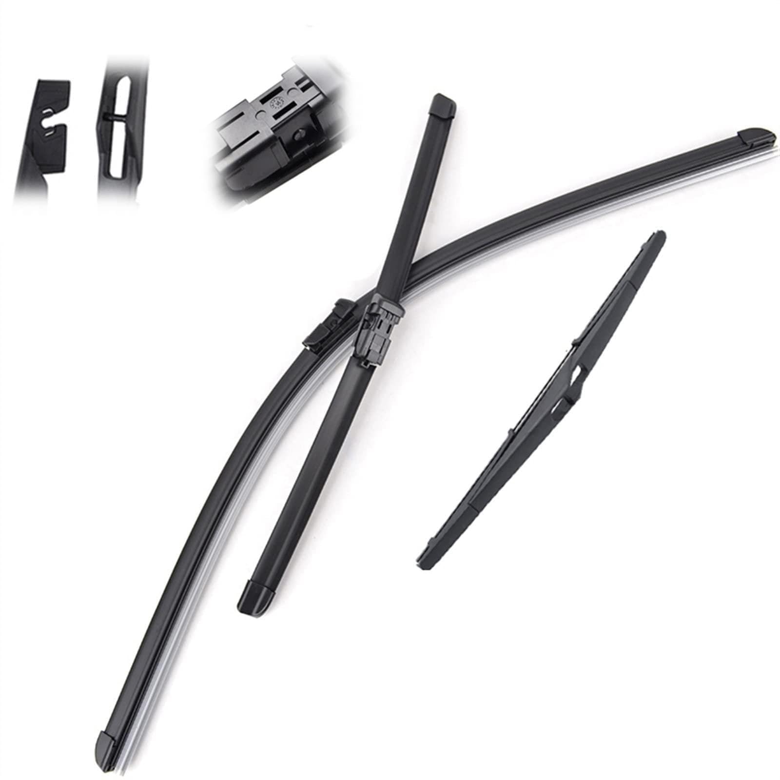 Juego De Escobillas Limpiaparabrisas Delanteras Y Traseras Para Ford Para Fiesta 7 2008-2016 Cepillos Para Ventana De Parabrisas 26 "+ 15" + 12" Parabrisas