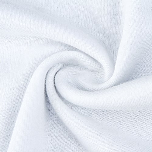 Coobey 5 Pack Toddler Kids Cotton Tank Top Undershirts Boys Girls Soft Undershirt Tees (2-3T, White)