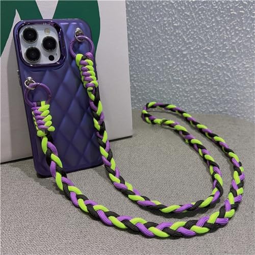 Évitez les chutes de votre iPhone 15 Plus avec cette coque collier violette