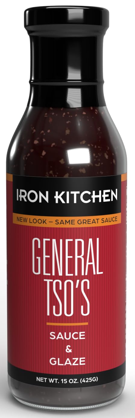 IRON CHEF General Tso's Sauce & Glaze, All Natural, Kosher, 15-Ounce Glass Bottles (Pack of 3)