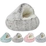 ● Sicurezza antistress: la cuccia offre una struttura rotonda e rilassante, foderata in pile e con un bordo in peluche a pelo lungo. Questa cuccia coperta crea uno spazio sicuro per gatti domestici di tutte le taglie, permettendo loro di nascondersi, rilassarsi e dormire sonni tranquilli, riducendo efficacemente i livelli di stress.