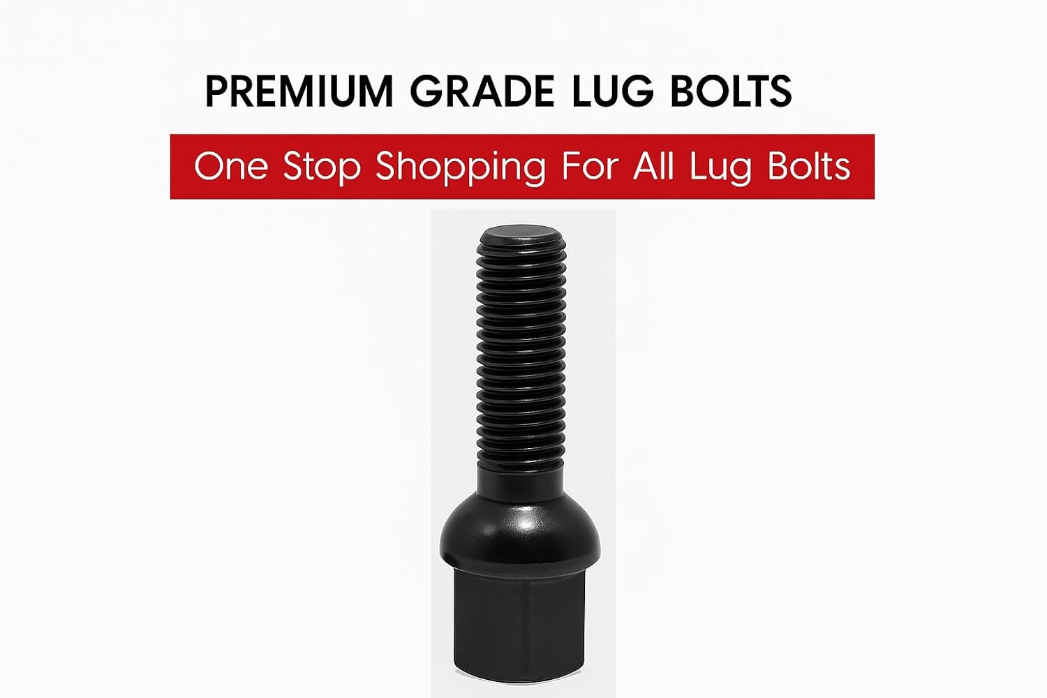 20 Ball Seat Lug Bolts 14x1.5 Thread 28mm Shank