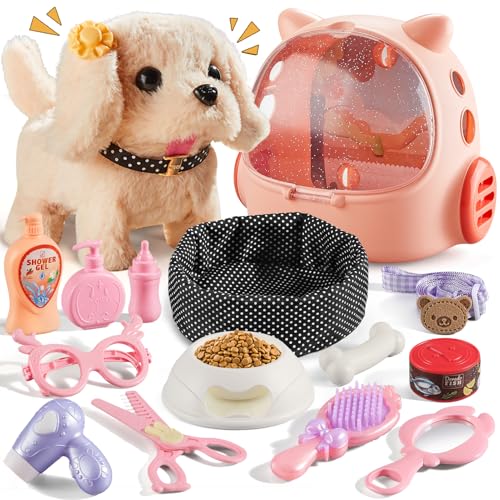 16 Pcs Robot Dog Toys for Girls,Toys for 3 4 5 6 7 8 Year Old Girls Kid Boy