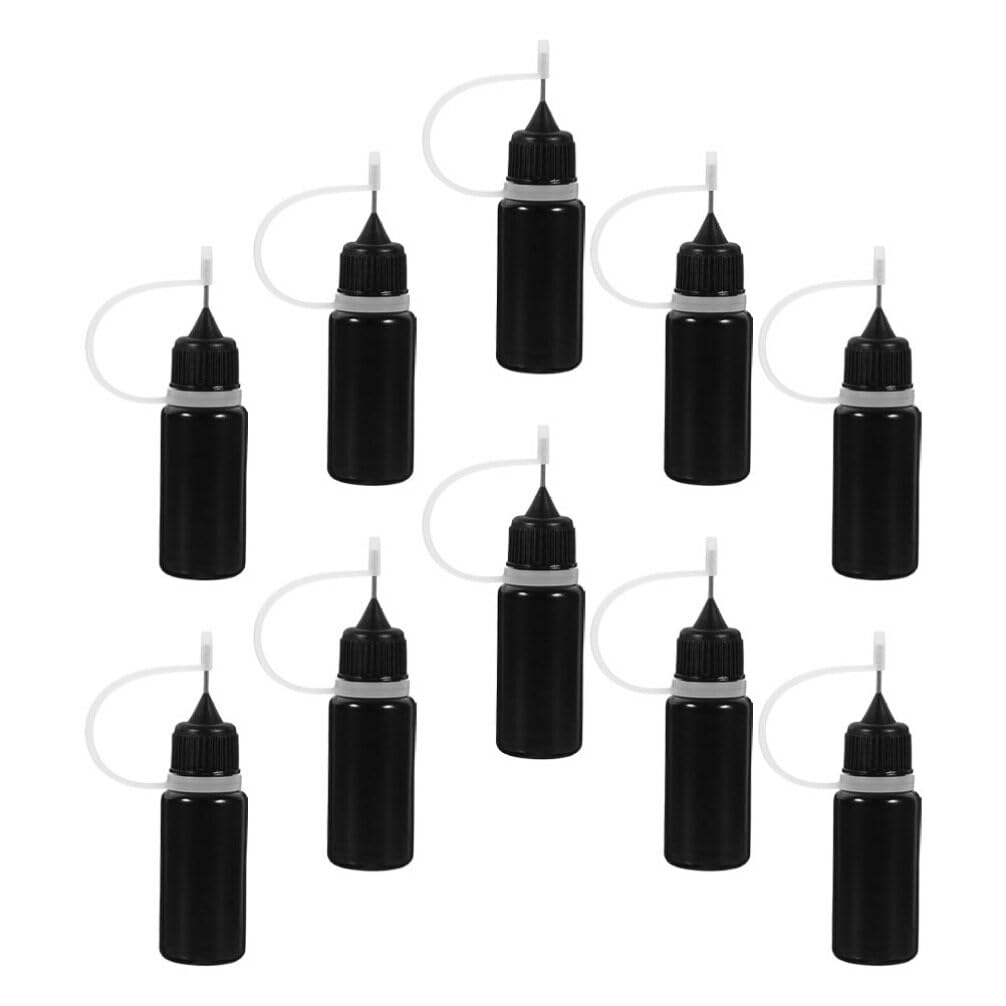 SOLUSTRE 10pcs Fine Tip Glue Applicator Bottles Empty Squeeze Dispenser Bottles for Craft for Glues Oils and Cosmetics Wear-Resistant Design
