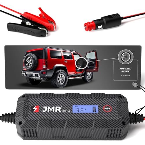 JMR Battery Charger for Hummer H1 H2 H3 H3T All Models Trickle Charger Conditioner Maintainer (Add Lithium Mode)