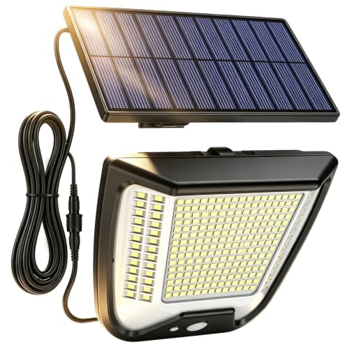 Solar Exterior Jardin Luz Foco - 288 LED con Sensor de Movimiento Luces