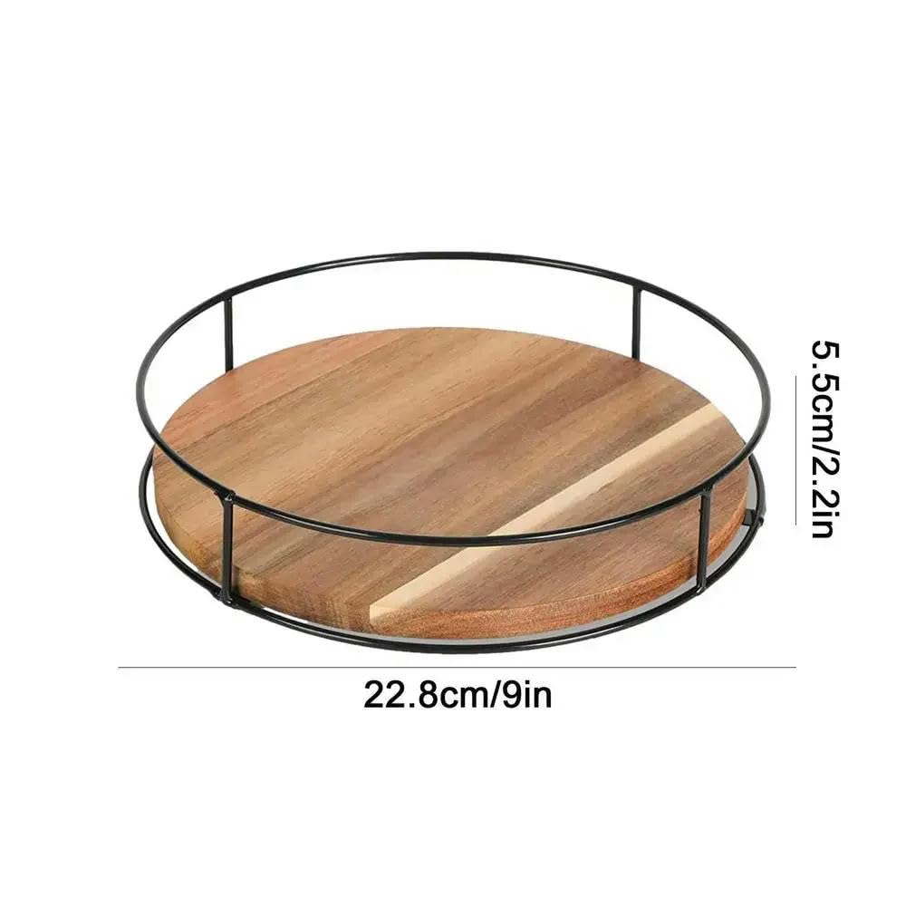 Lazy Susan Plateau tournant à 360 degrés pour cuisine, garde-manger et salle à manger – Design peu encombrant