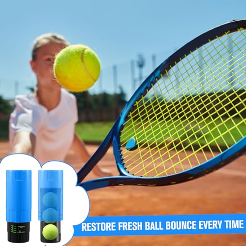 Image of Soulchen Tennis Ball Pressurizer - Tennis Ball Storage Canister Holds 3 Balls Under 14 Psi Pressure, Reusable Stuff for Bounce Retention, Lightweight & Durable