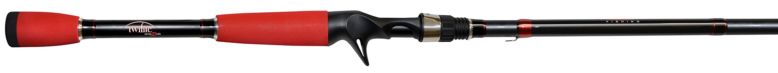 Halo Fishing HFTS276HC Twilite Series II Spincasting Fishing Rod, Black/Red, One Size