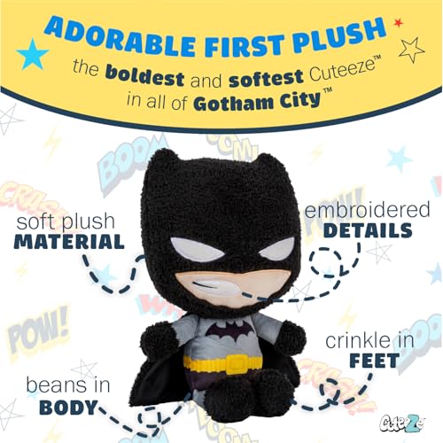 KIDS PREFERRED WB DC Batman Cuteeze Extra Soft Plush Stuffed Superhero Toy for Baby and Toddler Boys and Girls – 12 Inch Size - Image 4