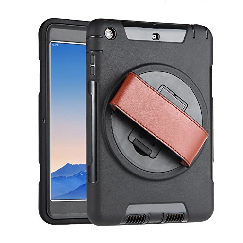 Beeiee 360 Degree Rotation Protective Handheld Case with Leather Hand Strap and Built-in