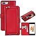 Urvoix iPhone 7 Plus / 8 Plus Case, Organizer PU Leather Clutch Purse with Detachable Case, Card Slots and Zip Pouch Cover for iPhone7 Plus / 8 Plus (5.5