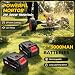 Cordless Strimmer with Support Wheels, Foldable Grass Trimmer 21V, 500W Brush Cutter with 2x 3.0Ah Batteries, 12 Blades, 90° Head, Telescopic Lawn Edger, Compatible with Makita 18V Battery, Garden